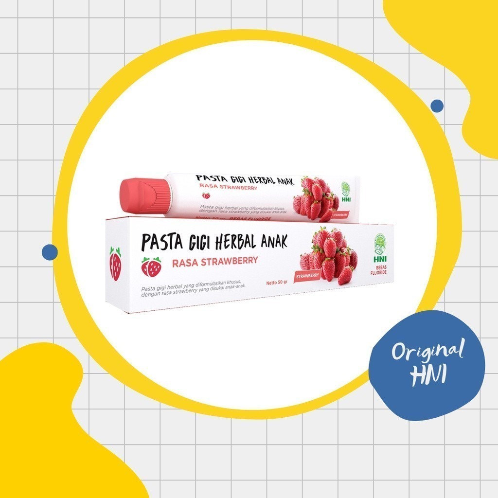 Pasta Gigi Herbal (PGH) Anak 50gr Original HNI HPAI - Odol Anak Anggur Strawberry SAD88