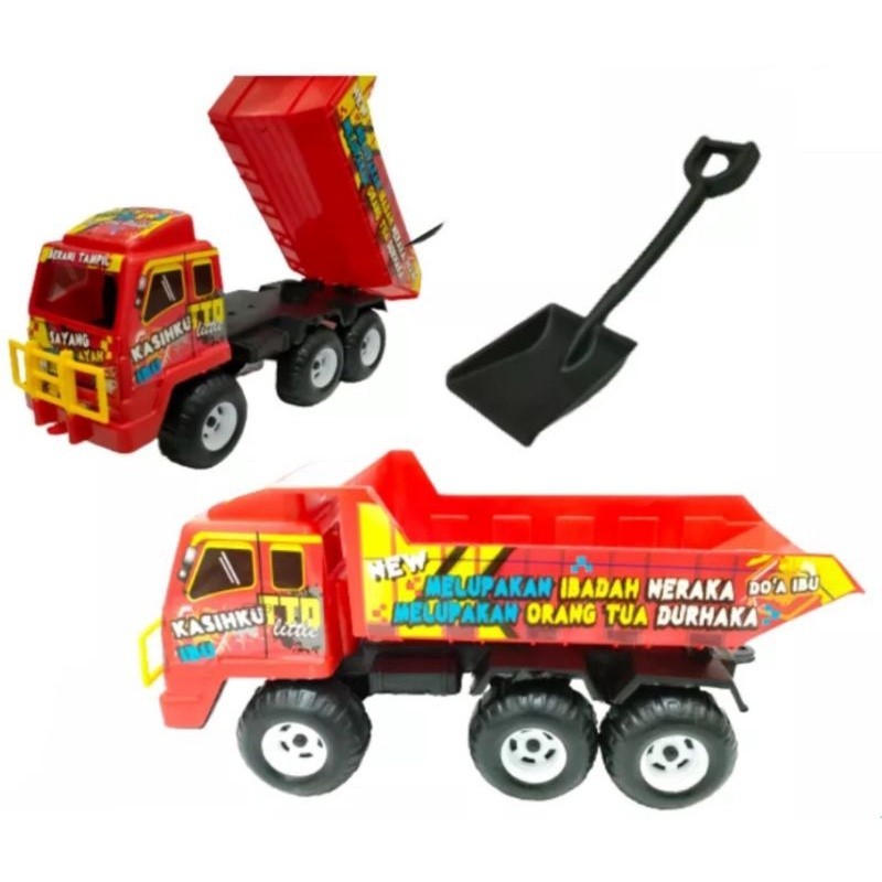 

PGTOYS - Mainan Anak Mobil Dump Truck Tronton Truk Oleng Pengangkut Pasir Dan Sekop TTD Best Seller