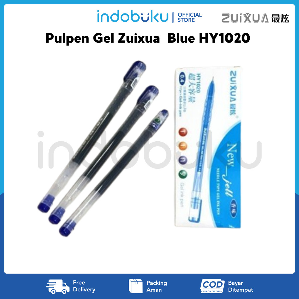 

Pulpen Gel Zuixua Blue HY1020 Warna Biru (1Pack Isi 12pcs)
