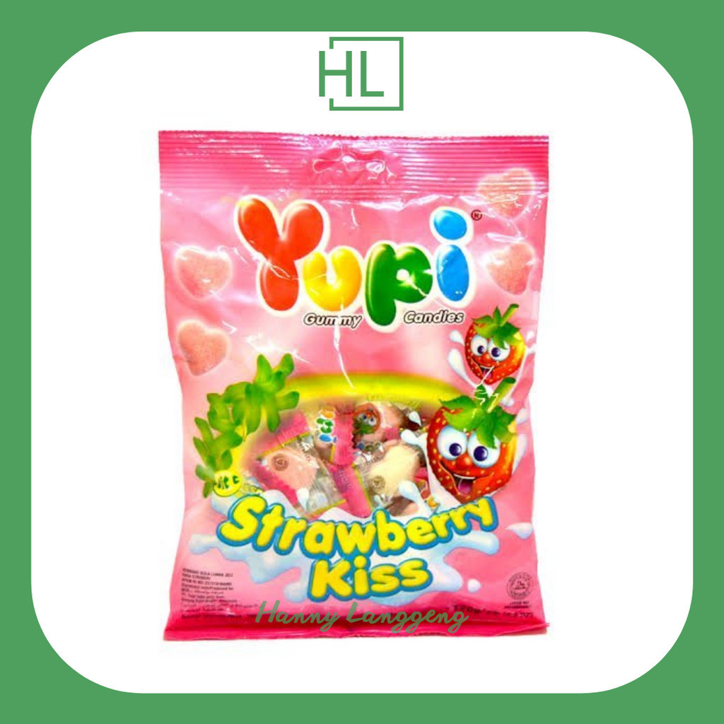 

[HL] Permen Yupi Strawberry Kiss 1 Bungkus 50pcs @120gr