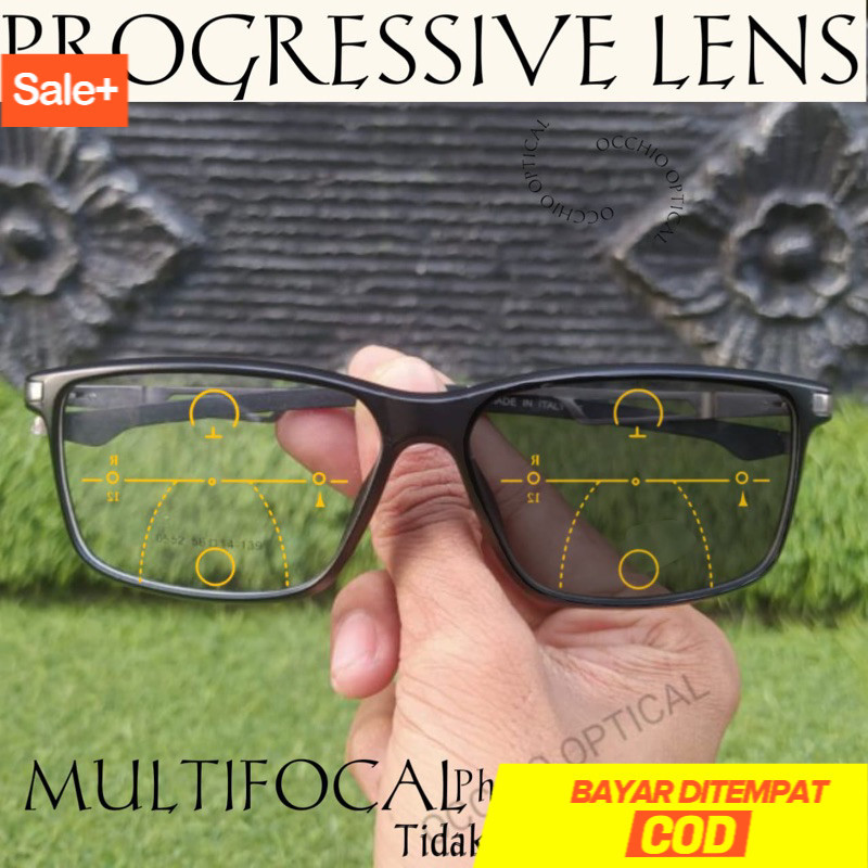Kacamata jauh dekat/baca jalan/kacamata Progresif Sporty Pria/Wanita | Kacamata Baca Plus Jalan | Fr