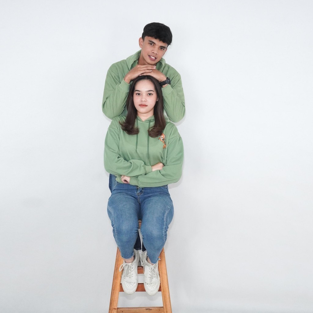 Couple Hoodie Sage Jeery Cute Kasual Pasangan