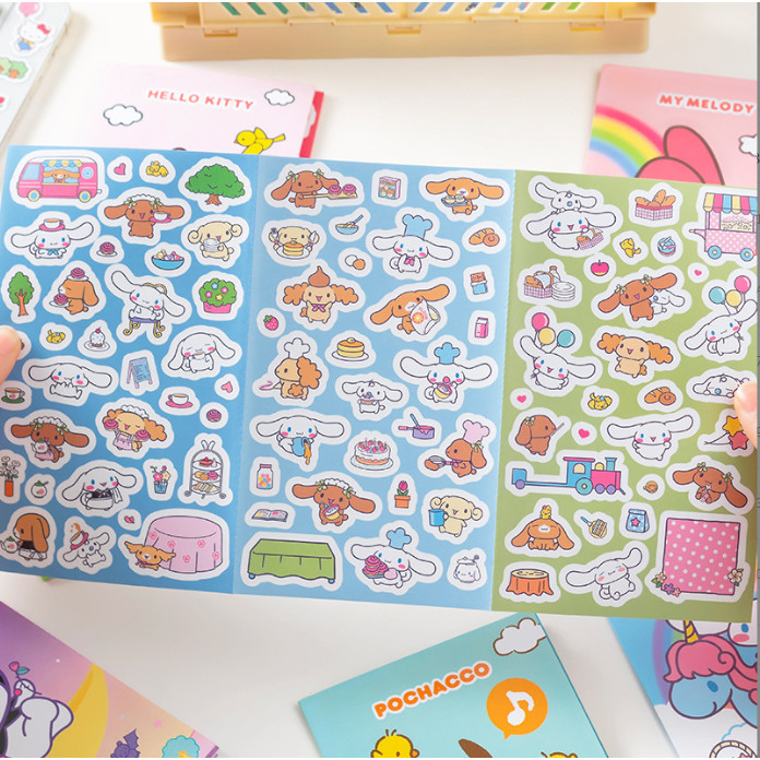 

Stiker set korea model buku isi 3 halaman scrapbook sanrio cute