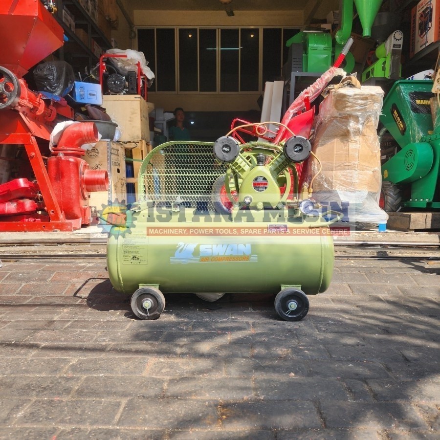MESIN KOMPRESSOR UDARA ANGIN 2 PISTON 1/2 HP SWAN SVU 212 TANPA MESIN