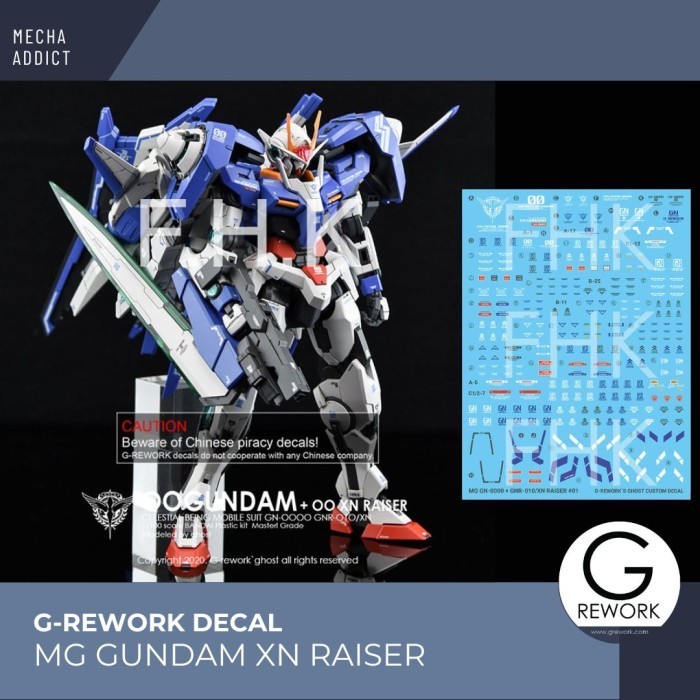 Water Slide Decal MG Gundam 00 XN Raiser by G-rework
