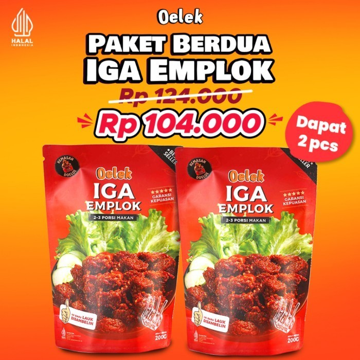 

NEW Paket dua Iga Emplok Oelek Iga Emplok Iga Mercon Iga Sambal Oseng Iga - Pedas Aja
