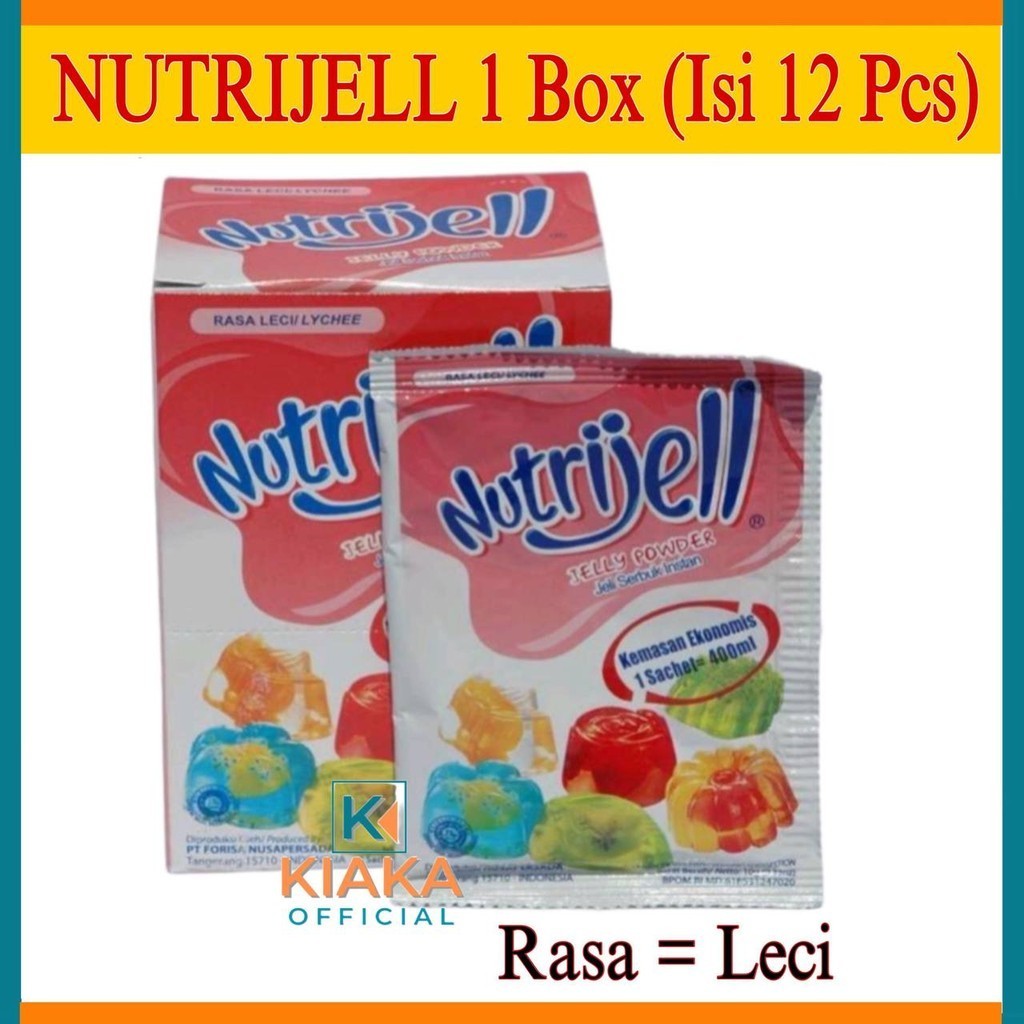 

Nutrijel Jelly Instant 10gr Rasa Lychee Leci Kemasan Ekonomis 1 Pack / 12 Sachet