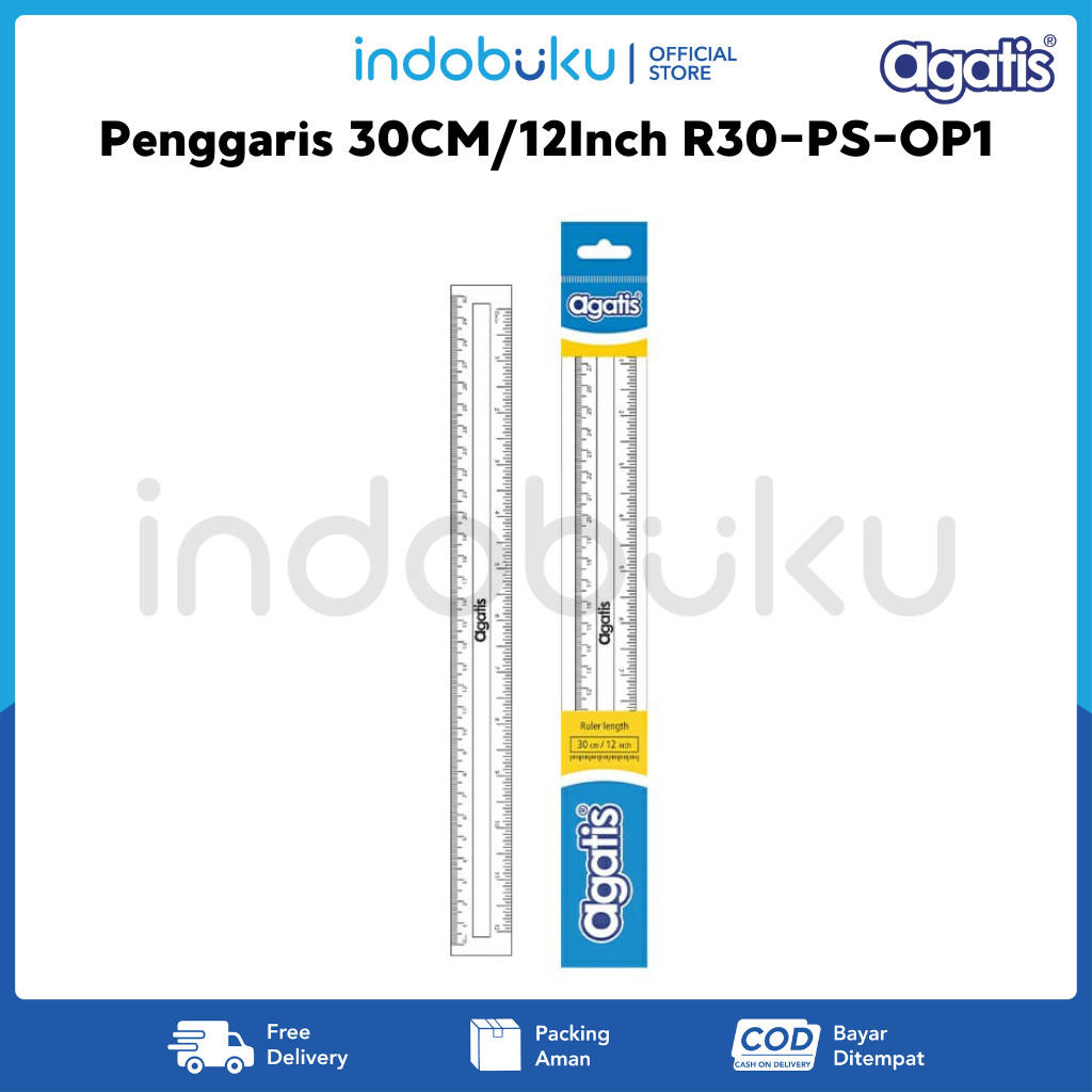 

Penggaris Agatis 30CM/12Inch R30-00PS-OP1