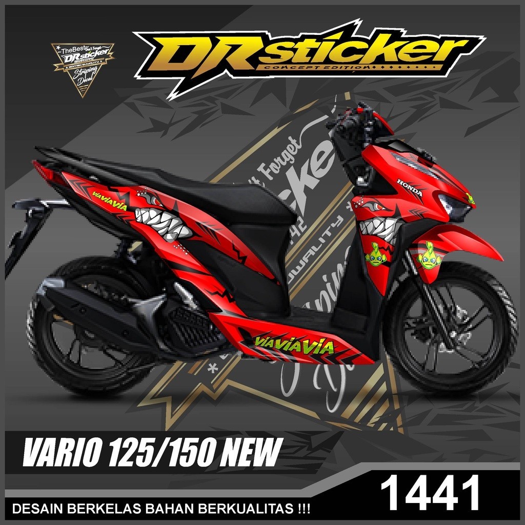 Dekal Sticker VARIO 125/150 NEW Full Body Stiker Skotlet VARIO Desain HIU Stiker full body VARIO 125