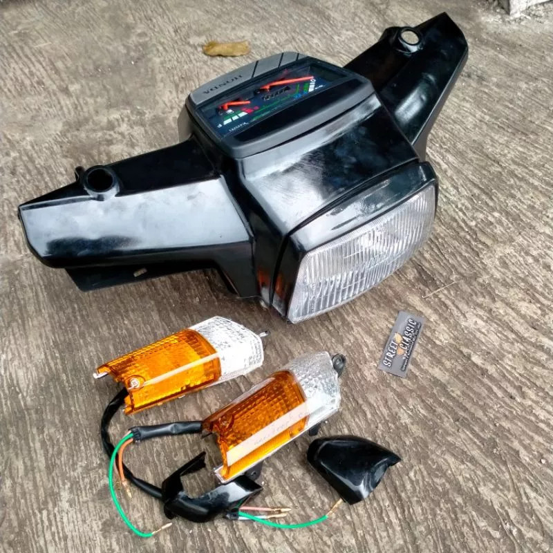 01 Cover Batok Lampu Reflektor Depan Bagian Atas Dan Bawah Honda Astrea Prima Star Hitam High  Quali