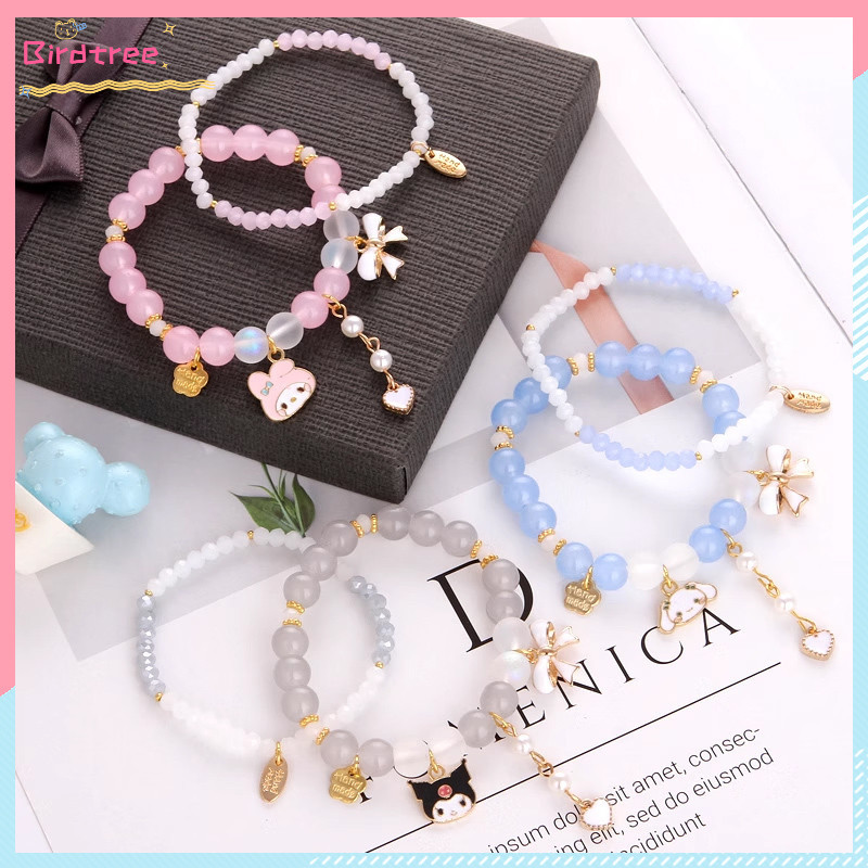 COD Gelang Sanrio Lucu Gelang Anak Perempuan Manis Tali Tangan Kristal Pelajar Hadiah Sahabat