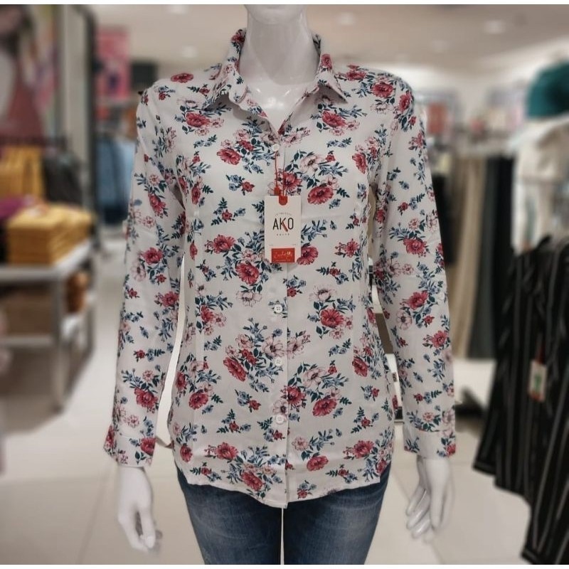 kemeja wanita ako jeans original