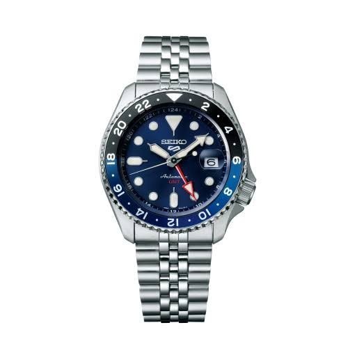 Seiko 5 jam tangan pria SSK003 GMT series automatic otomatis original