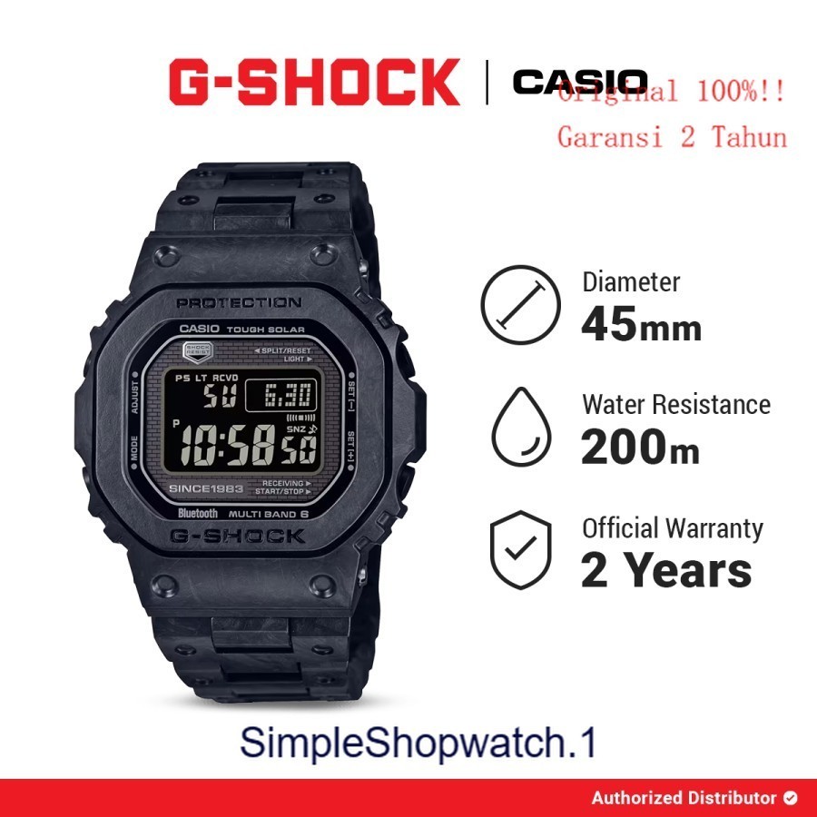 Original 100% Casio G-Shock GCW-B5000UN-1DR Jam Tangan Pria Digital GSHOCK GCWB5000 Garansi Resmi 2 Tahun