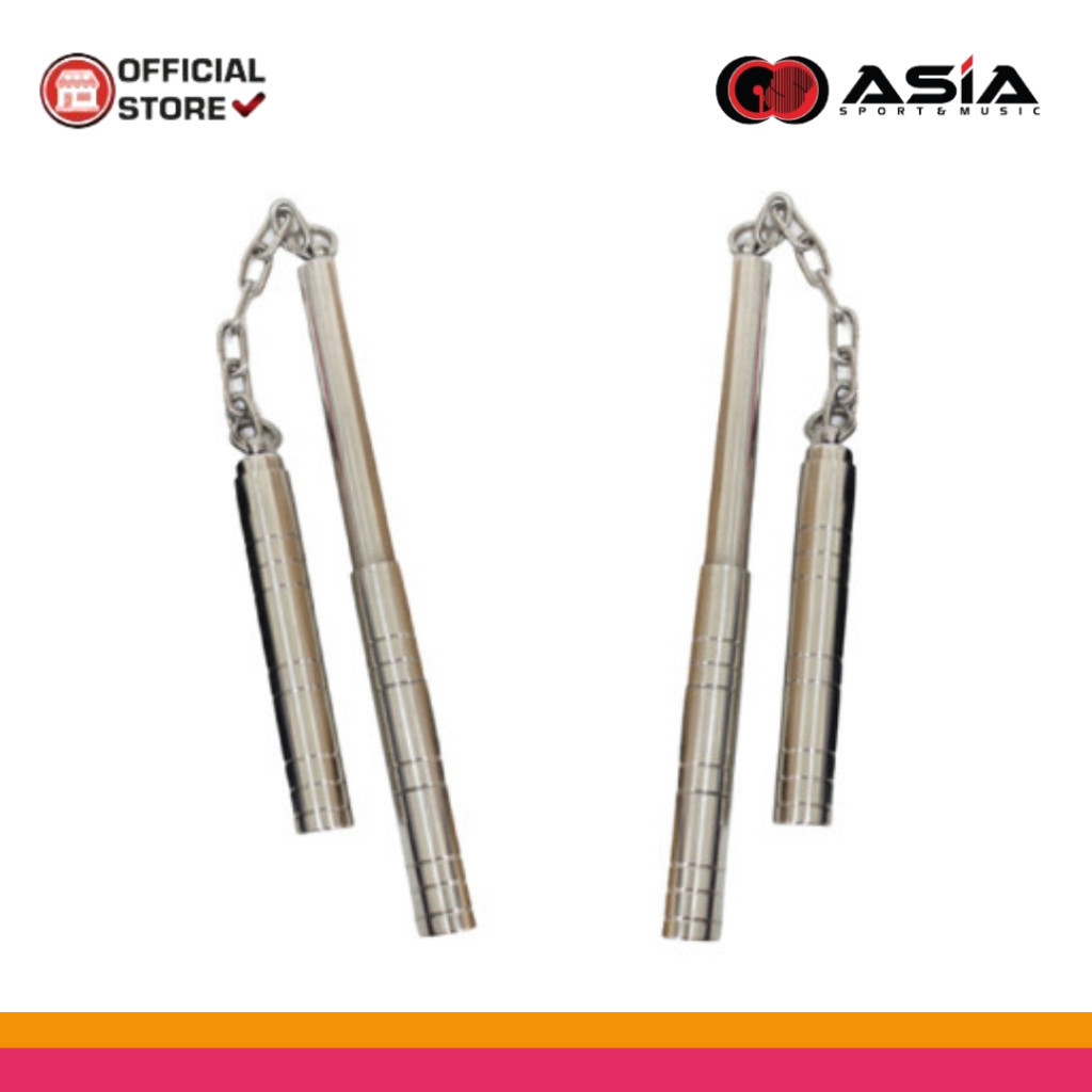 Double Stick Bushido Steel Silver + Bag | Nunchaku