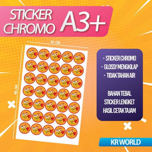 

Cetak Stiker Label Makanan Chromo A3