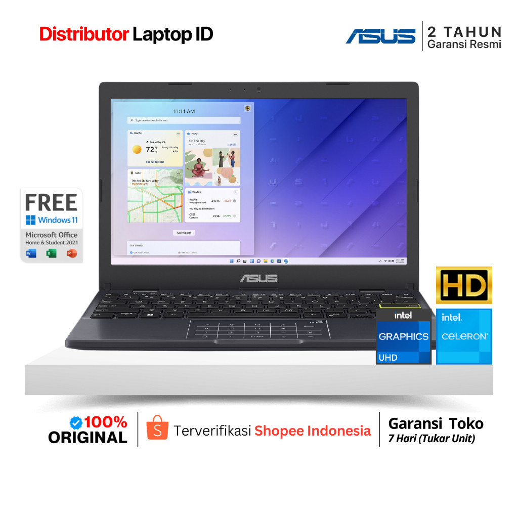 PROMO SALE Laptop ASUS E210MAO / Celeron N4020 / RAM 4GB 8GB 512GB SSD / 11 INCH HD