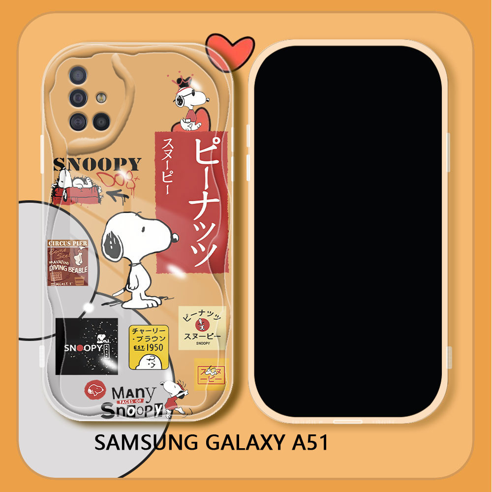 Case Hp Samsung Galaxy A51 A71 A31 A21S A11 M11 A50 A50S A30S A30 A20 A10S A20S Cartoon Snoopy Label