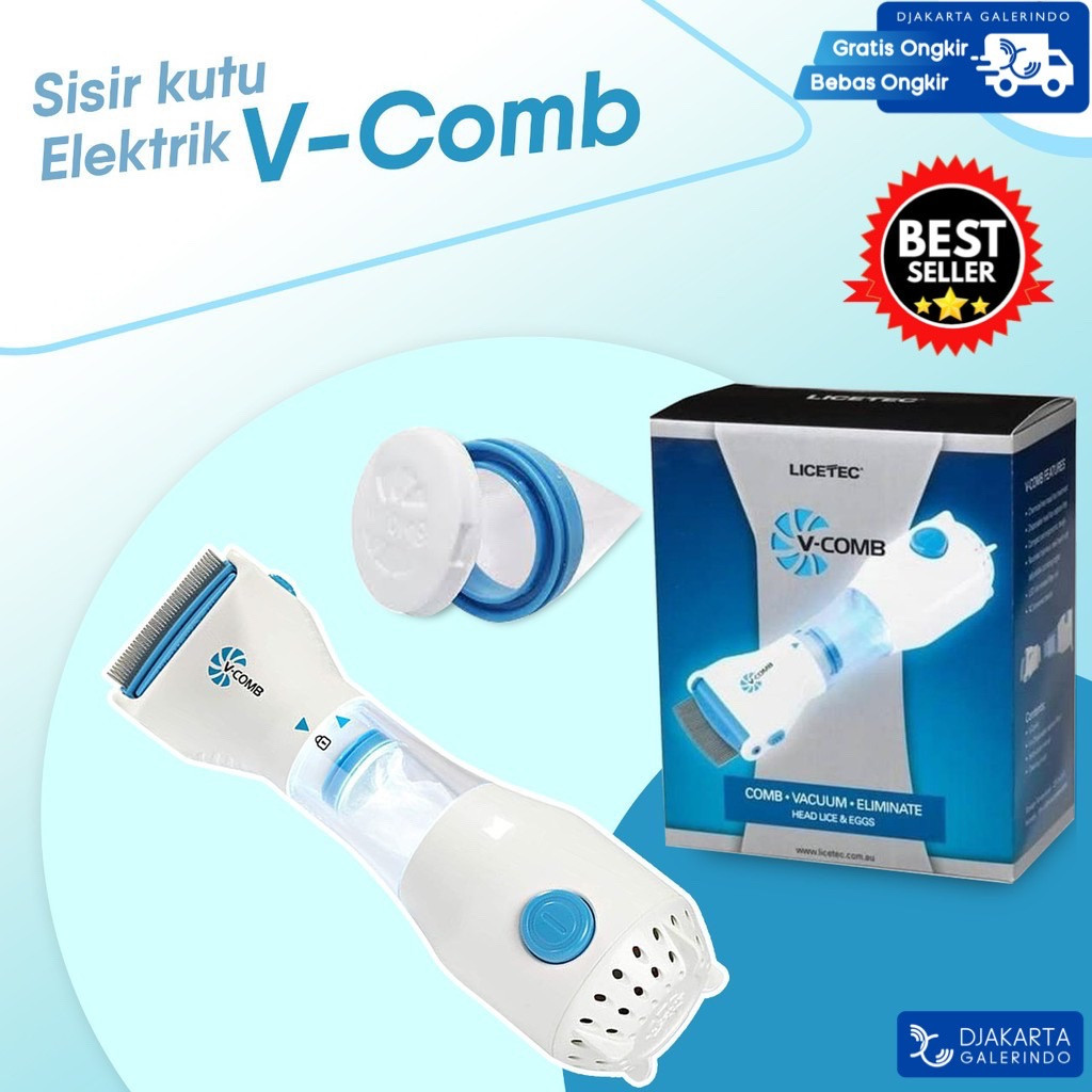 TERMURAHHHH ORIGINAL V-COMB SERIT PENGHILANG SISIR KUTU ELEKTRIK SERIT RAMBUT VACUM VAKUM VCOMB