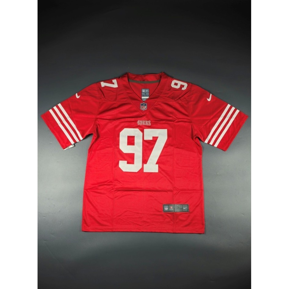 Baju Jersey Rugby Nick Bosa San Fransisco 49ers American Football Merah