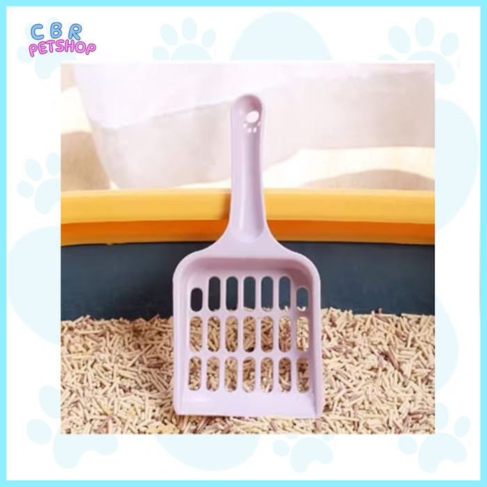 Sekop Pasir Serbuk Kayu Plastik Sekop Pemberaih Pasir Kucing Serbuk Kayu