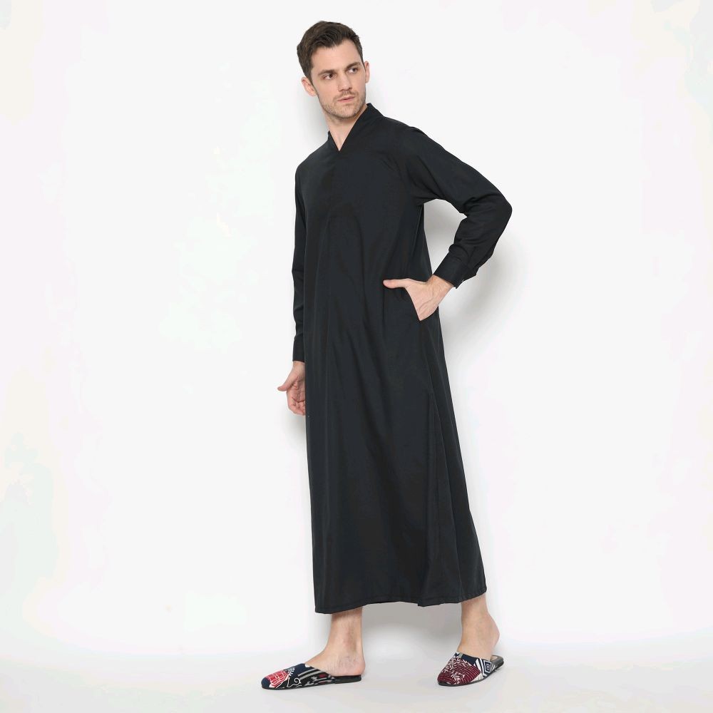 LIMITTES Baju Koko Kurta Jubah Gamis Pria Cowok Panjang Katun