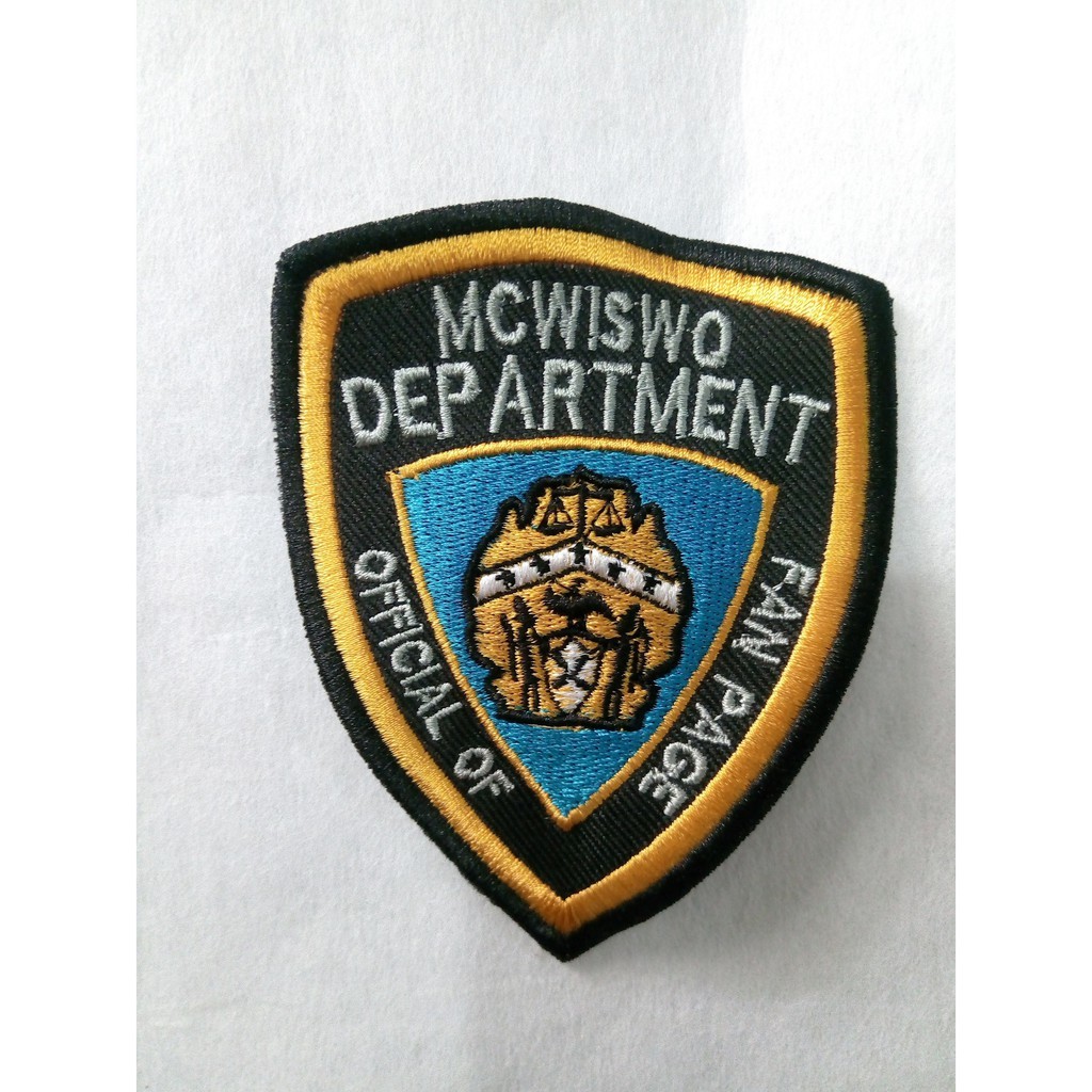 Bordir Bordir Komputer Custom Logo Velcro Iron Patch 8 cm