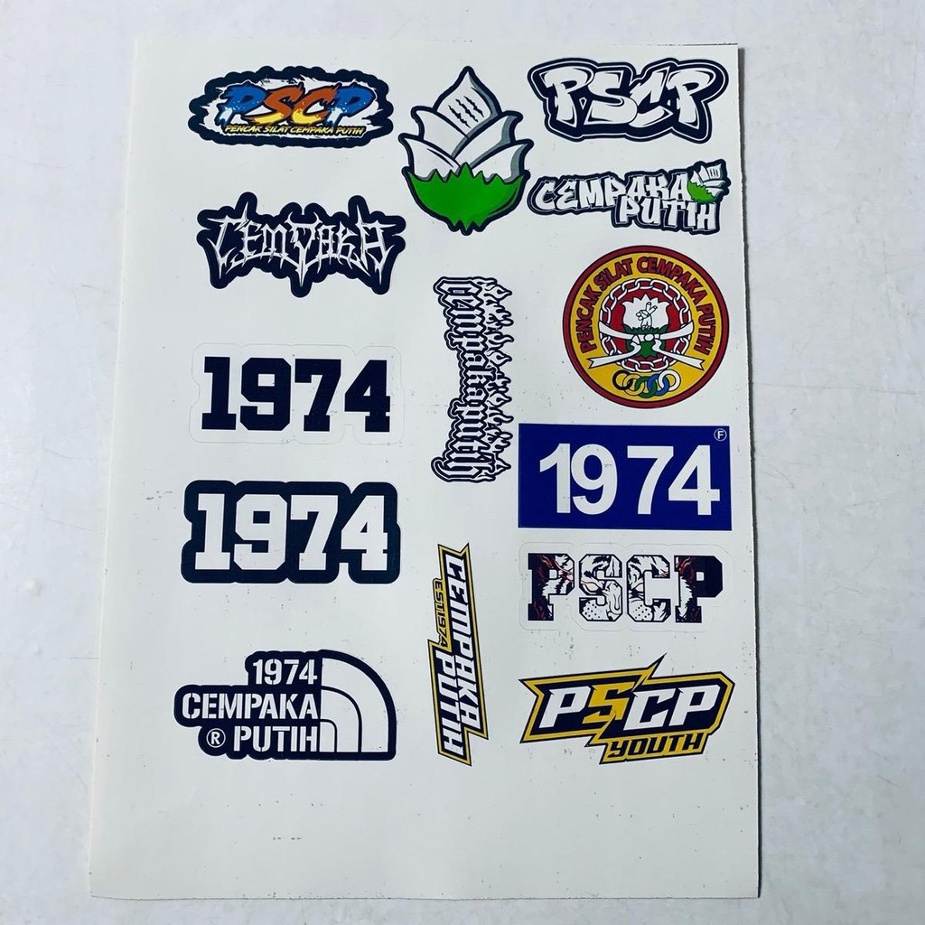 

Stiker PSCP Cempaka Putih 1974 Isi 14 Pcs - Stiker Anti Air - Stiker Pencak Silat