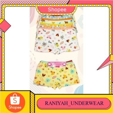 [3 Pcs] CD Boxer Golden Nick Anak Perempuan Golden Nick  | Motif Sablon | Size M L XL