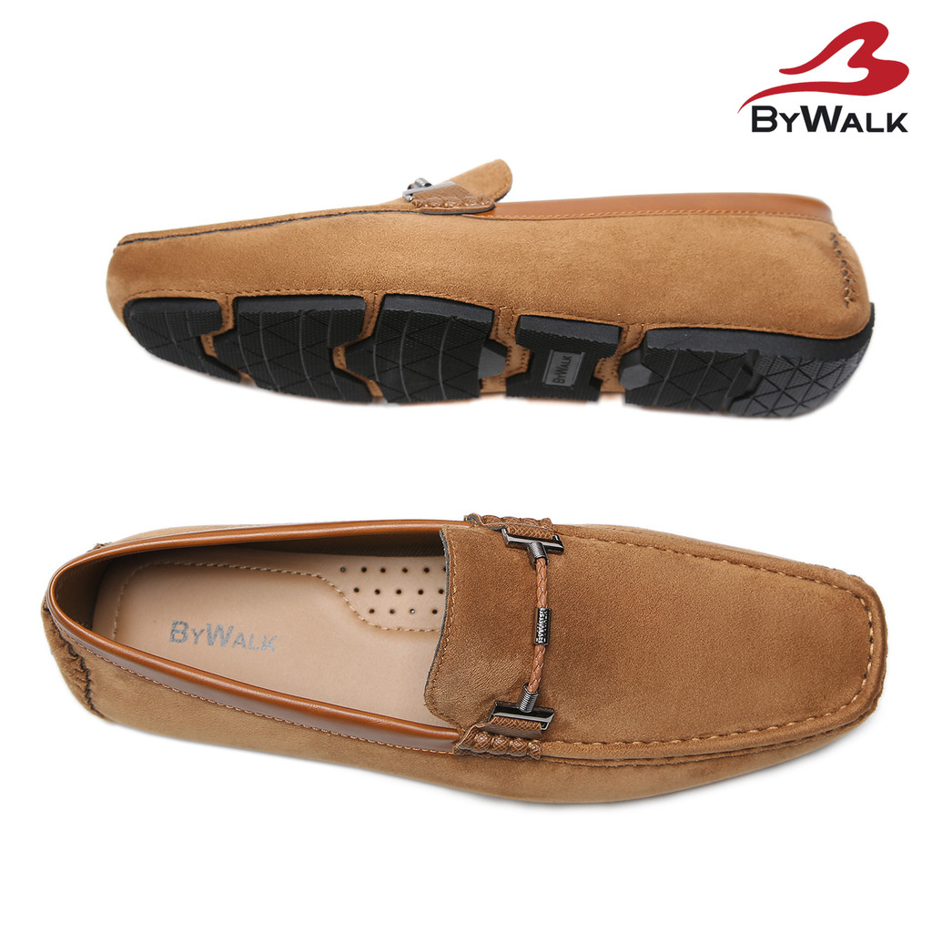 HOT DEALS BYWALK CALCIO1 Sepatu Loafers Pria Formal Casual Moccasin Slip On Kerja Bludru Hitam