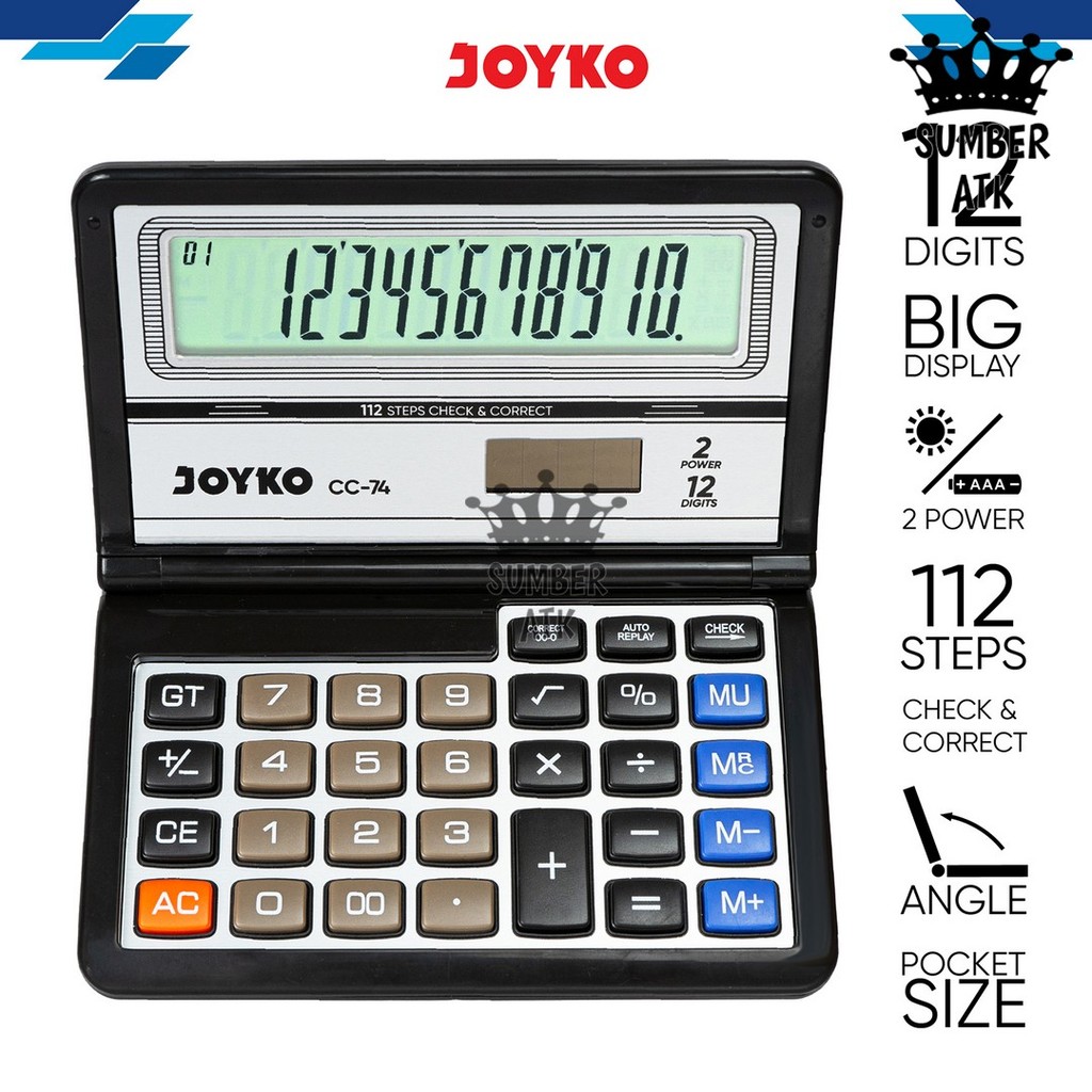 

Calculator Kalkulator Joyko CC-74 12 Digits Check & Correct