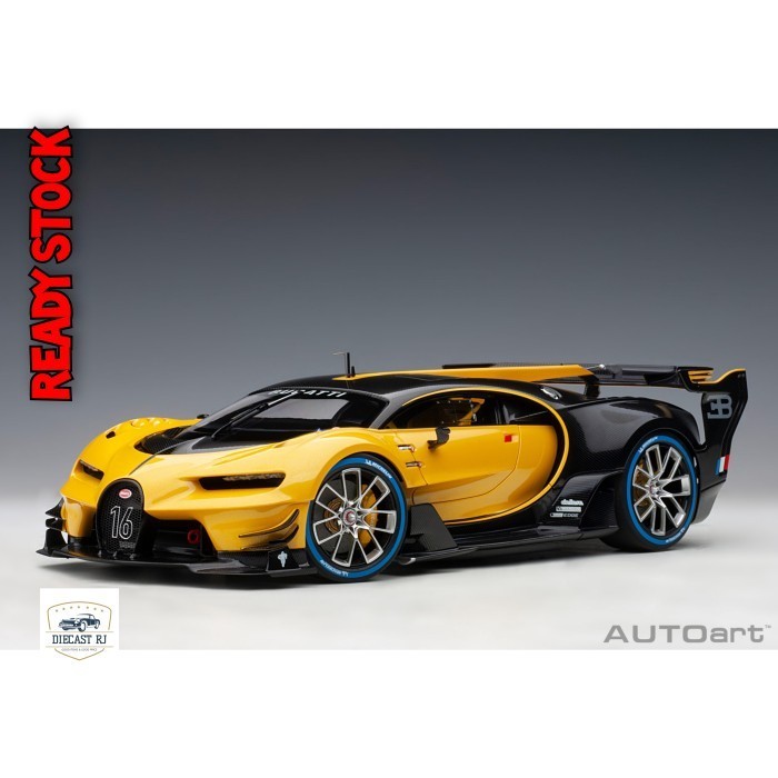 1/18 AUTOART BUGATTI VISION GT 2018 MIDAS YELLOW CARBON BLACK