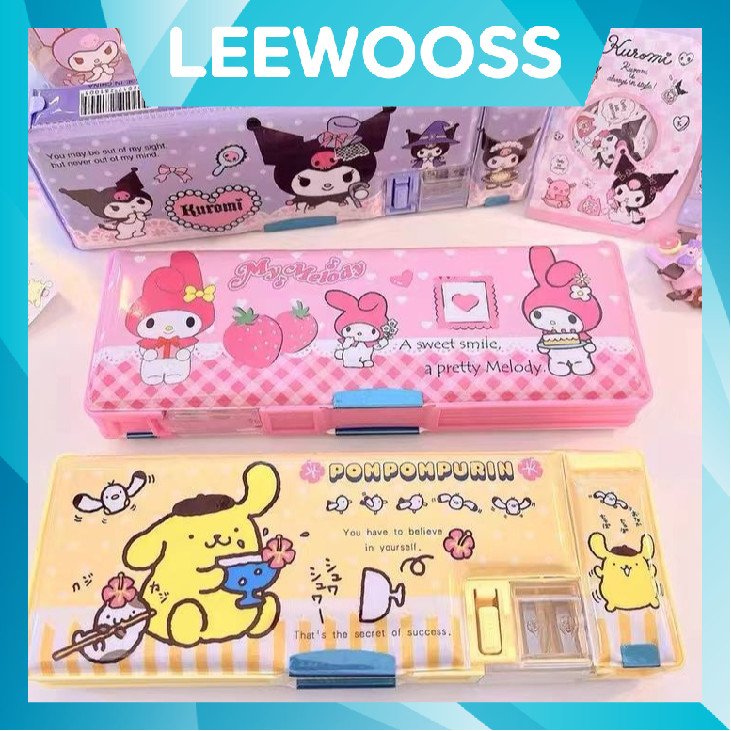 

Leewooss - S5984 Kotak Pensil Sanrio / Kotak Pensil Anak Dilengkapi Rautan / Kotak Pensil Karakter Lucu / Kotak Pensil Magnet 2 Sekat