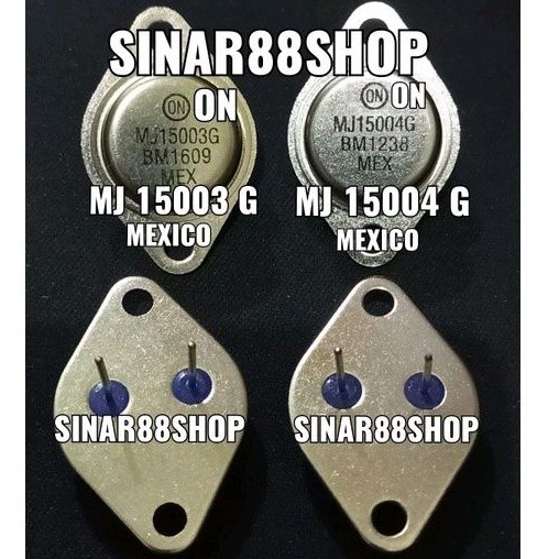 TR TRANSISTOR JENGKOL MJ15003/15004 MJ 15003 15004 MEXICO ORIGINAL ASLI