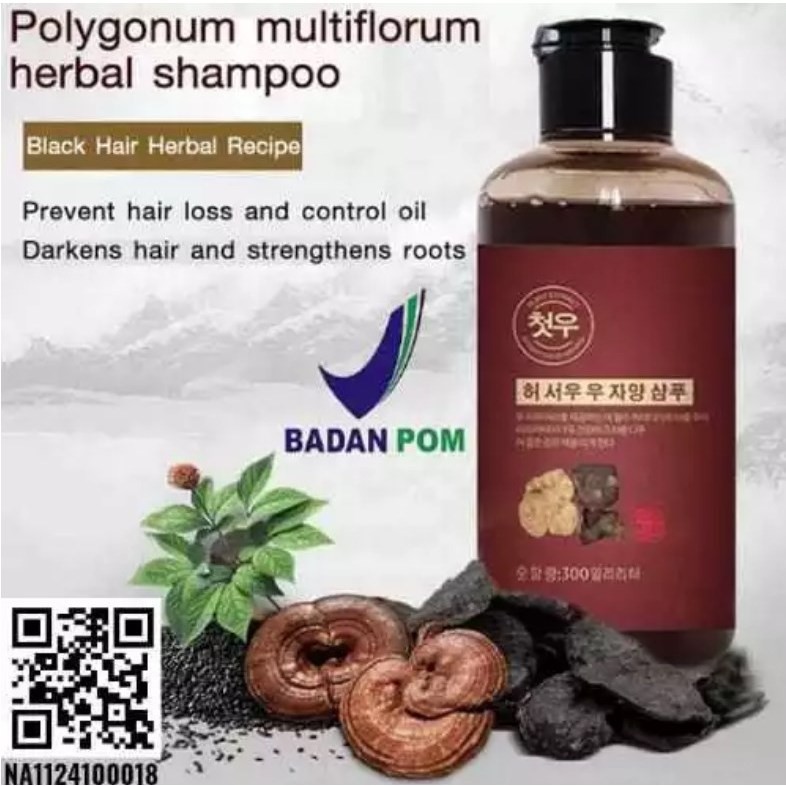 (GARANSI ORI) shampoo penghitam rambut uban yurizumi shampoo shampoo uban penghitam rambut nan mei
