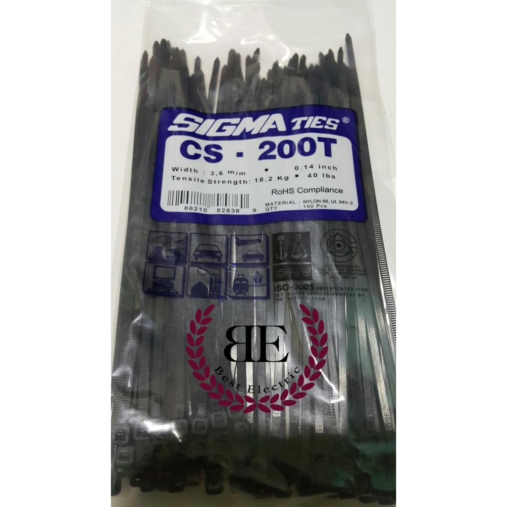 

[NEW] Kabel Ties / Kabel Tis / Cable Tie CS 200 T Hitam 20 cm SIGMA CS200T