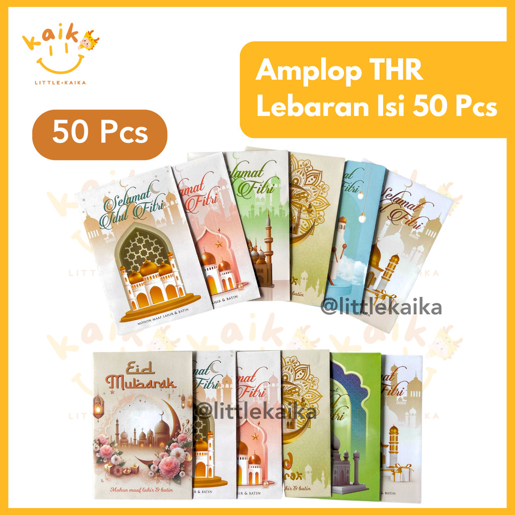 

LITTLE KAIKA | Isi 50 Lembar Amplop THR Lebaran Idul Fitri Murah / Angpao THR Motif Lucu / Amplop Lebaran Murah
