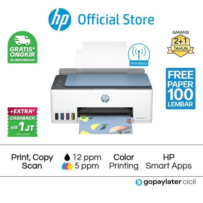 Printer HP Smart Ink Tank Wireless Print Scan Copy 415 585 720 750 210 -  Smart Tank 210