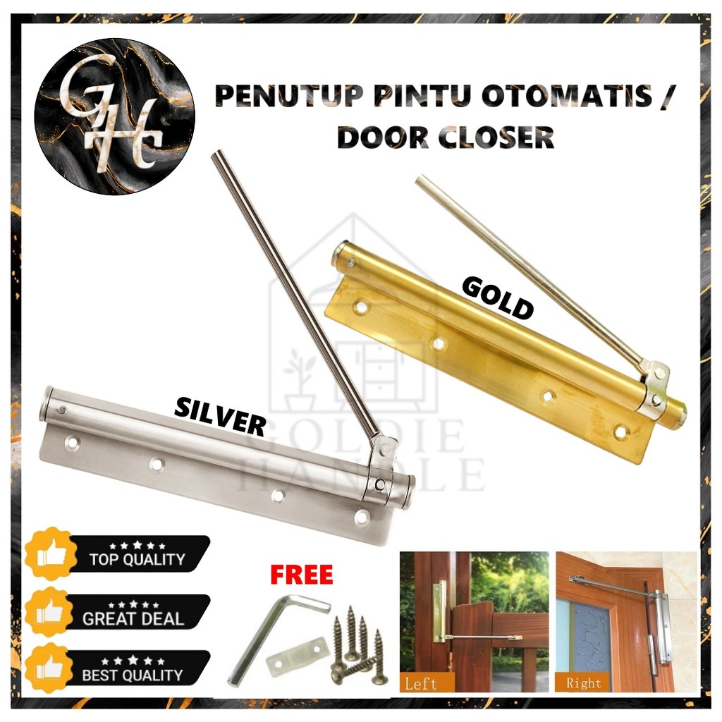 Penutup Pintu Otomatis Engsel Pintu Per Stang Door Closer Aluminium Door Closer Pintu Household