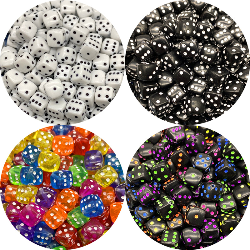 

30pcs 8mm Dice Beads Square Shape Acrylic Spacer Beads For Jewelry Making DIY Charms Bracelet Necklace Accessories