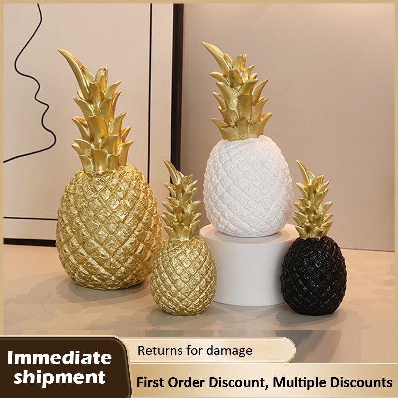 Colins Dekorasi Desain Nanas Warna Emas untuk Meja Emas Nanas Kreatif Ornamen Grosir Ruang Tamu Angg