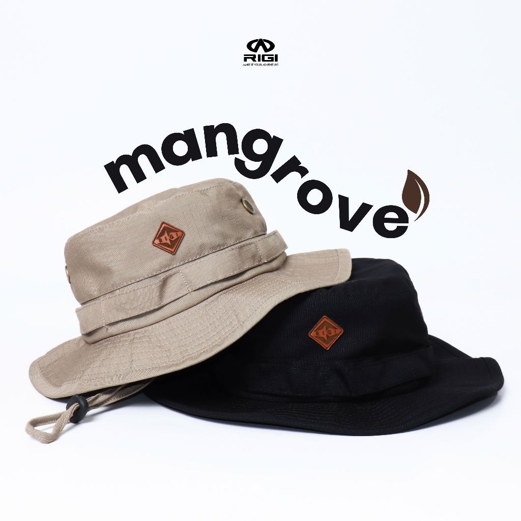 RIGI Topi Gunung Rimba Kekinian Topi Rimba Bucket Hat Topi Hutan Topi Ember Topi Outdoor Mangrove