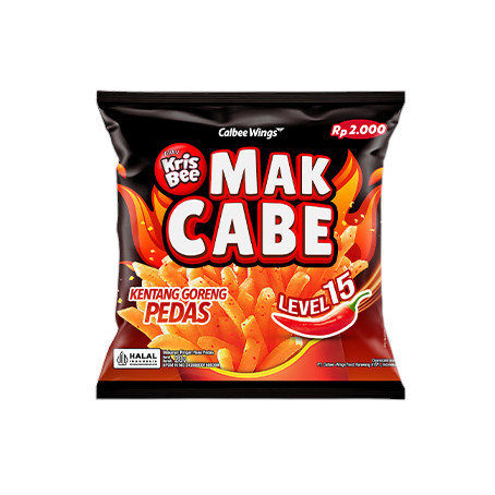 

Krisbee Mak Cabe , Kentang Goreng Pedas - Netto 20gr Eceran 1 pcs