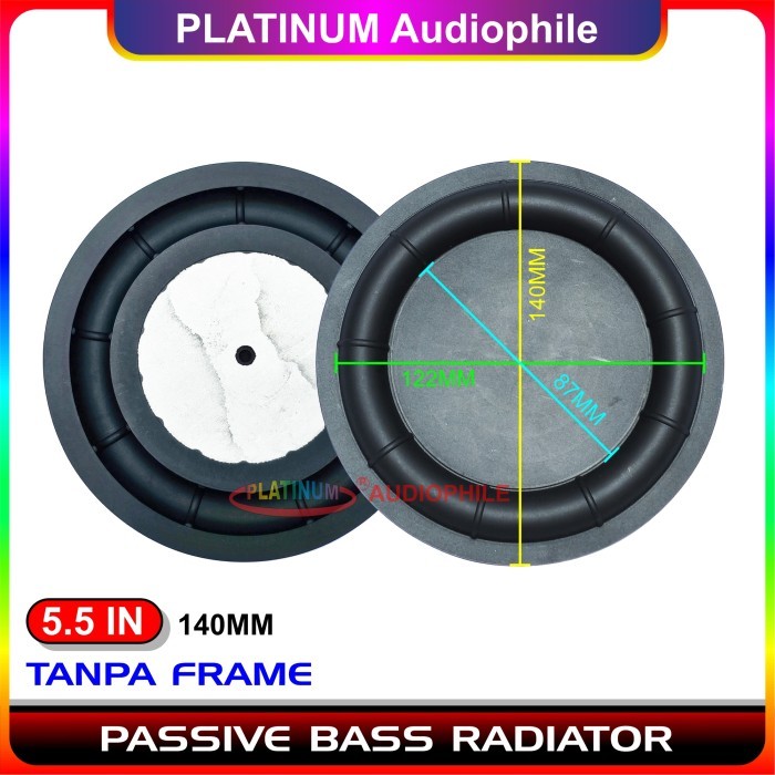 JP99 Passive Bass Radiator 5.5 6.5 7 8 Inch Membran Subwoofer BR-M6 BR-M8 - 5.5 INCH