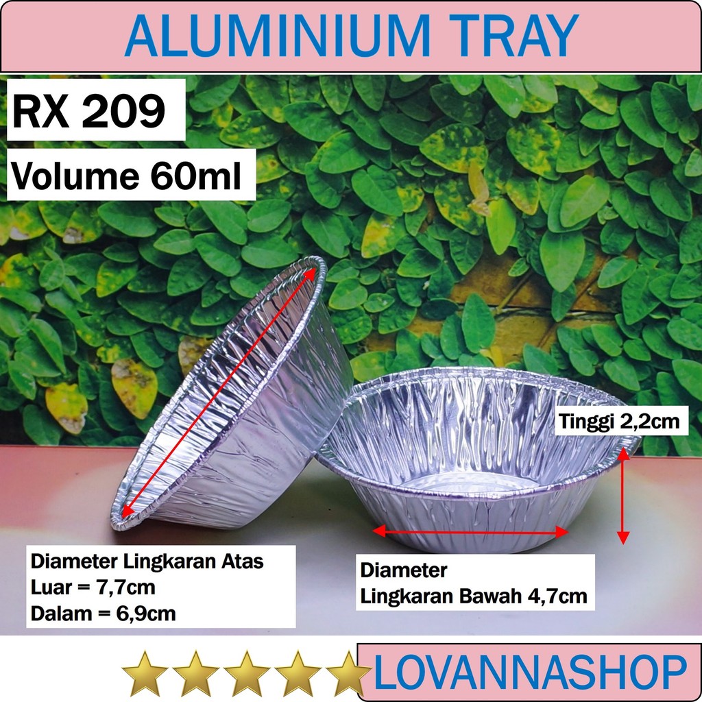 Aluminium Foil Cup RX 209 / Cetakan Kue Pie Portugis RX209 Best Fresh / Alufoil Cup Bulat Egg Tart B