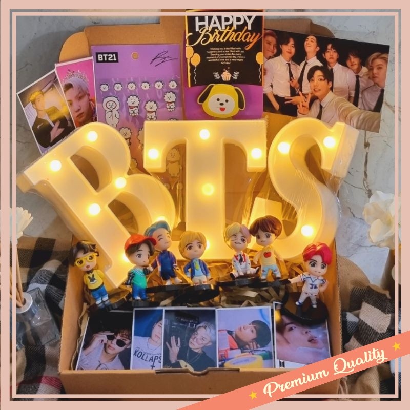 

Hantaran Parcel Paket Hampers Keren Unik Lucu Murah / Hampers Lampu BTS / Fankit BTS Army