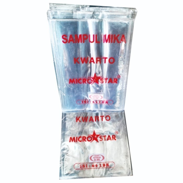 

sampul buku plastik mika ukuran kwarto