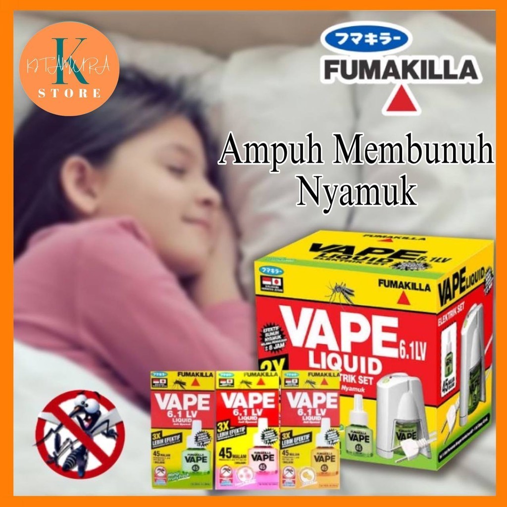 FUMAKILLA Alat Elektrik Liquid SET Alat Plus Reffil 45Malam OBAT NYAMUK LISTRIK FUMAKILLA CAIR AROMA