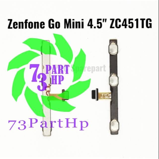 Ori Flexible Connector Volume Pwer On Off Asus Zenfone Go Mini 4.5" ZC451TG z00sd Fleksibel Konektor
