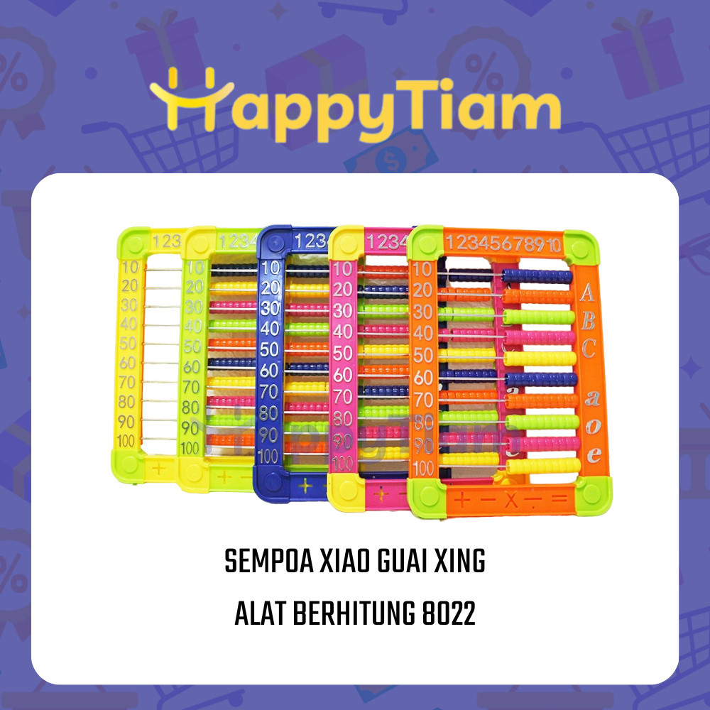 Sempoa Xiao Guai Xing 8022 Arimatika Alat Hitung Anak Sekolah Mtk Kotak Fancy Besar